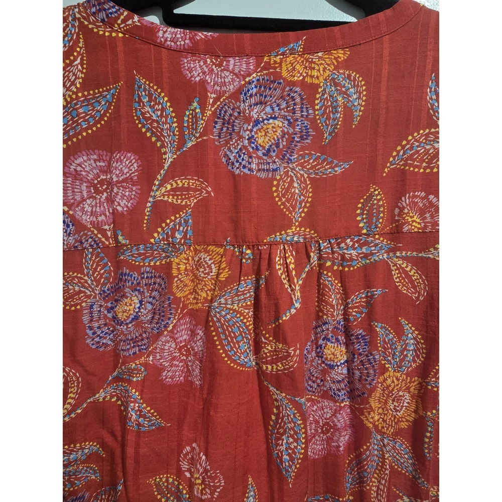Johnny Was Women's Whimsical Hibiscus Pleated Yoke Dress Size XXL MSRP $270 - Picture 6 of 14